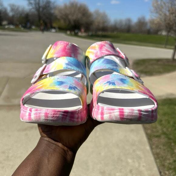 Skechers Women's Cali Gear D'Lite‎ 2.0 Molded 3-Strap Luxe Foam Sandals Size 10 - Picture 9 of 16